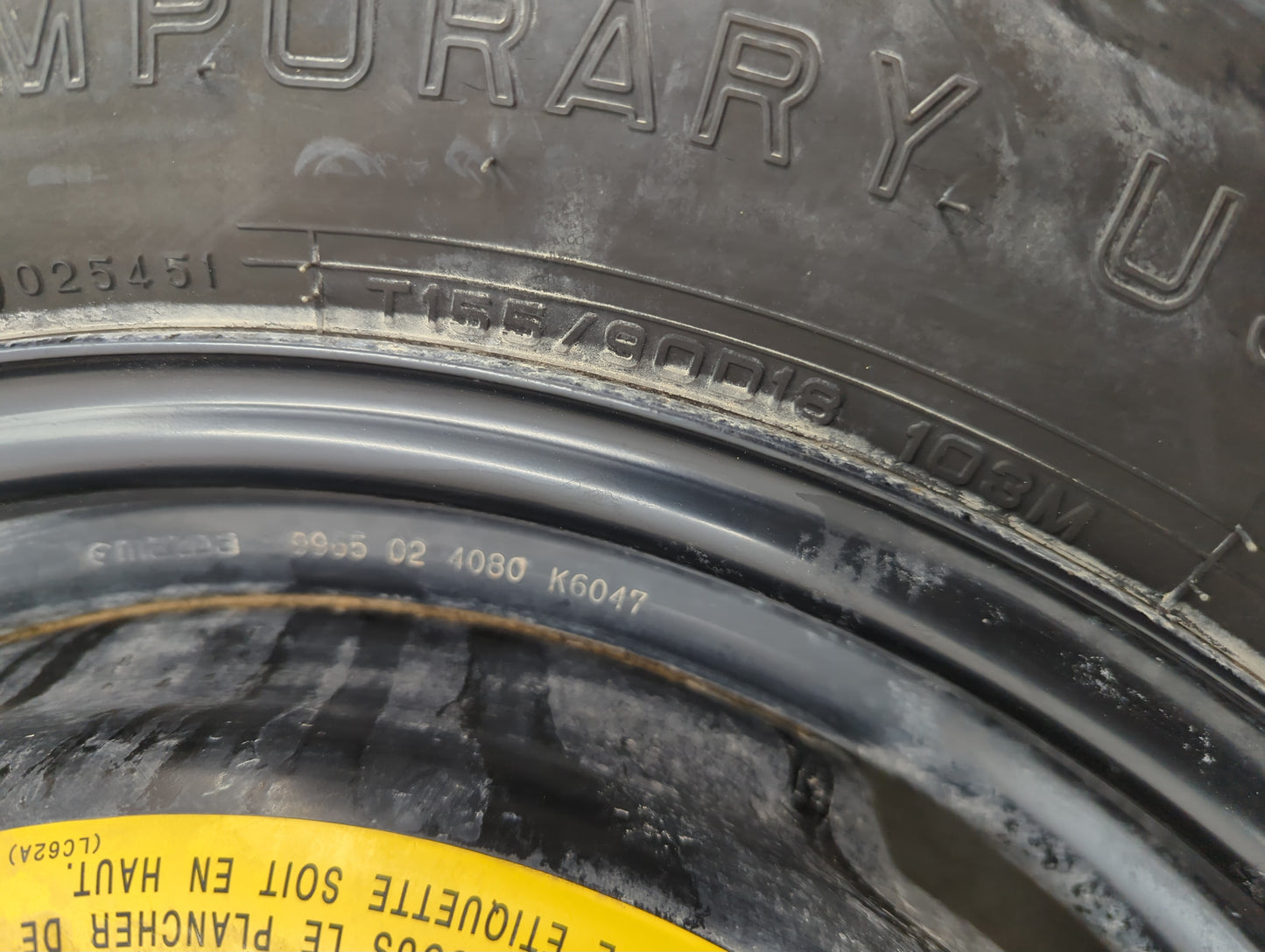 2016-2020 Infiniti Qx60 Spare Donut Tire Wheel Rim Oem - Oemusedautoparts1.com