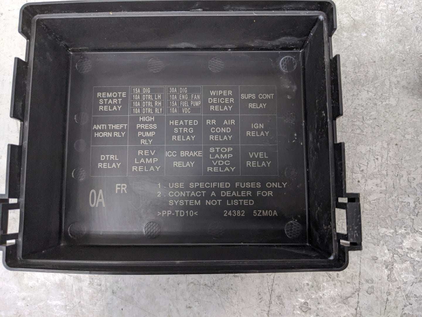 2014-2019 Infiniti Qx80 Fusebox Fuse Box Panel Relay Module P/N:24382 5ZM0A Fits Fits 2013 2014 2015 2016 2017 2018 2019 OEM