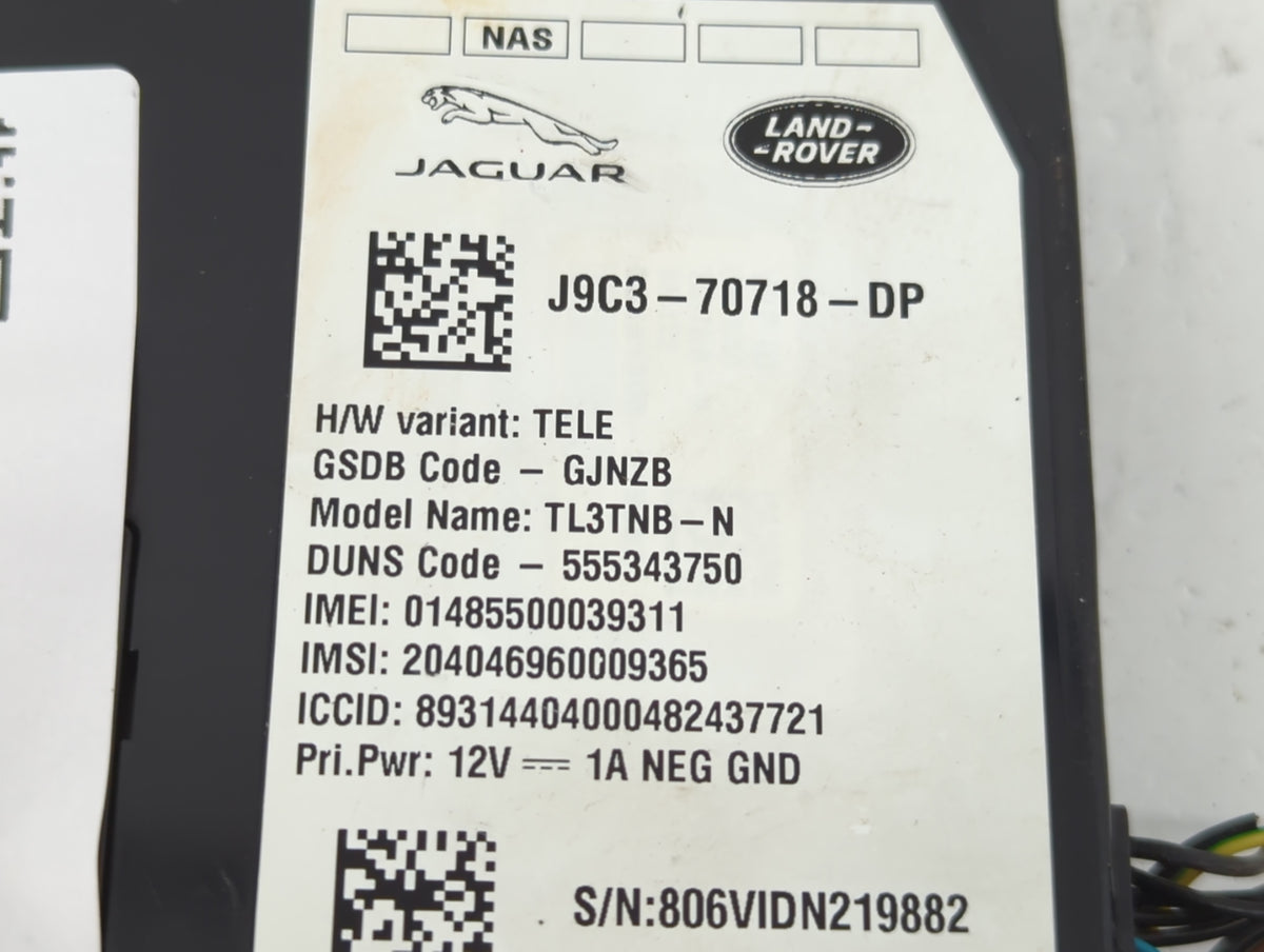 2018-2019 Jaguar E-Pace Radio AM FM Cd Player Receiver Replacement P/N:J9C3-70718-DP Fits 2018 2019 OEM Used Auto Parts - Oe