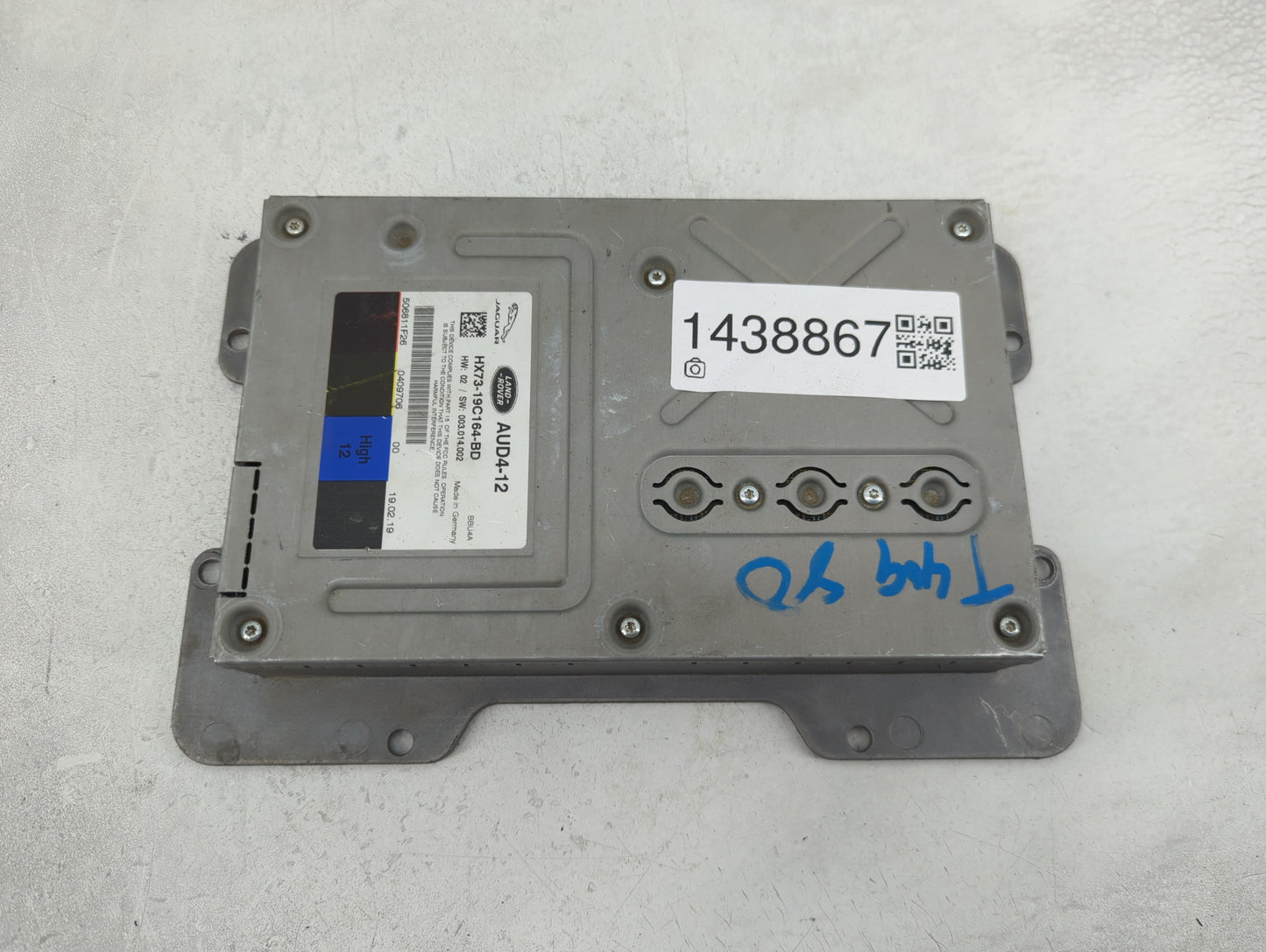 2019-2020 Jaguar F-pace Radio Speaker Amplifier Aud4-12|hx73-19c164-bd - Oemusedautoparts1.com