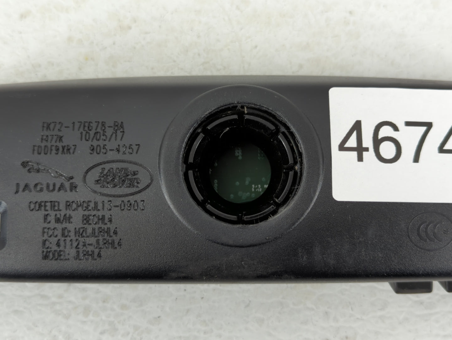 2019 Jaguar Xf Interior Rear View Mirror Replacement OEM P/N:GX53-17E678-GA Fits Fits 2017 2018 2020 OEM Used Auto Parts - O