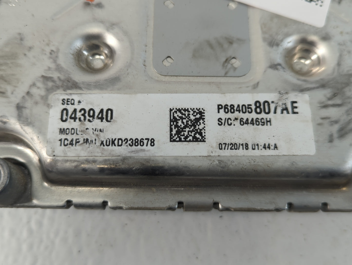 2019 Jeep Cherokee PCM Engine Control Computer ECU ECM PCU OEM P/N:P68328875AA Fits OEM Used Auto Parts - Oemusedautoparts1.