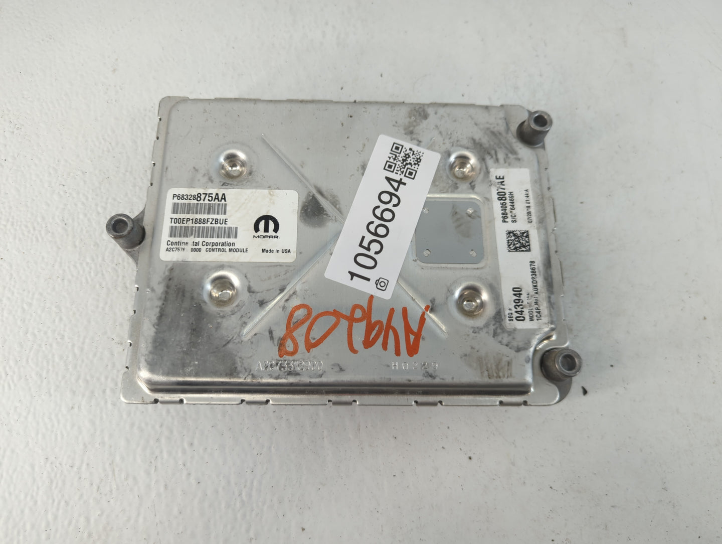 2019 Jeep Cherokee PCM Engine Control Computer ECU ECM PCU OEM P/N:P68328875AA Fits OEM Used Auto Parts - Oemusedautoparts1.