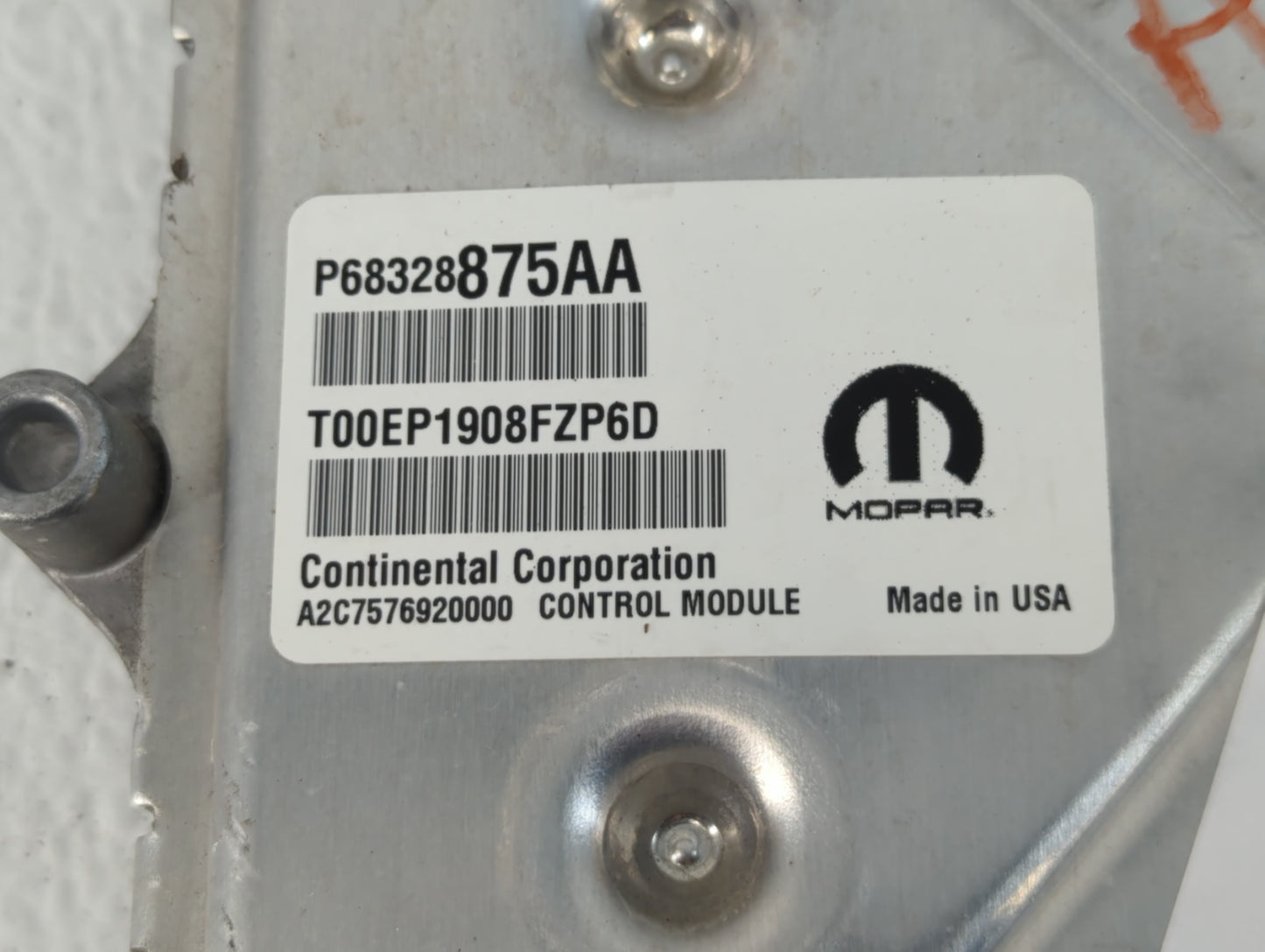 2019 Jeep Cherokee PCM Engine Control Computer ECU ECM PCU OEM P/N:P68328875AA Fits OEM Used Auto Parts - Oemusedautoparts1.