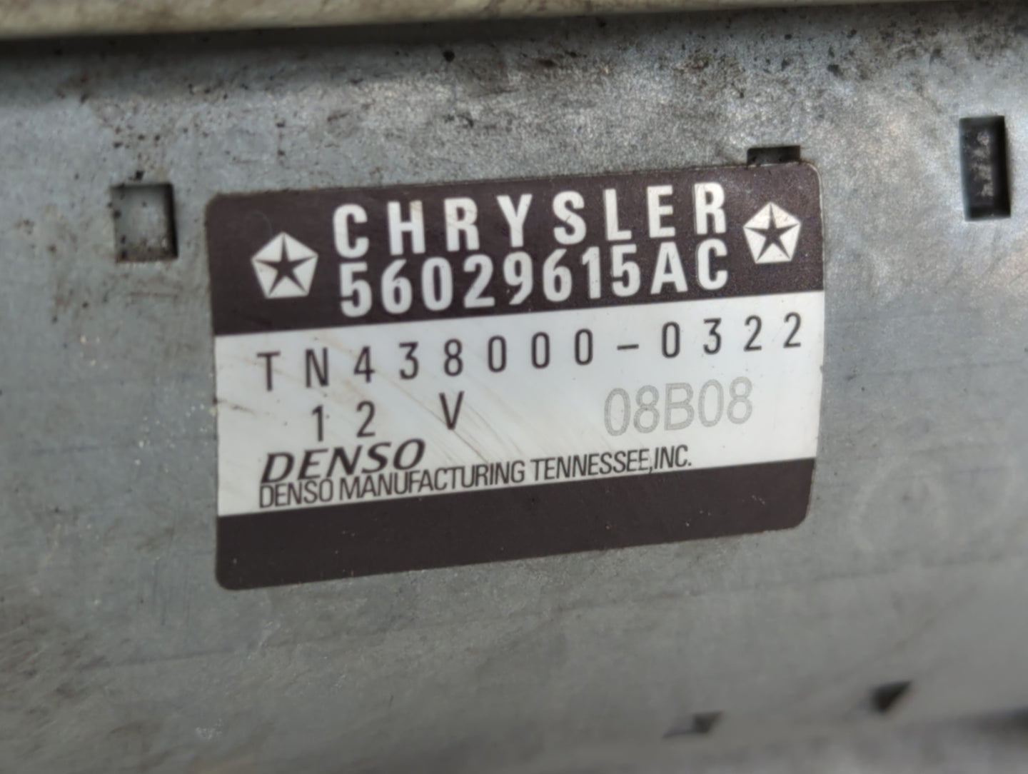 2015-2022 Jeep Cherokee Car Starter Motor Solenoid OEM P/N:TN438000-0322 56029615AC Fits OEM Used Auto Parts - Oemusedautopa