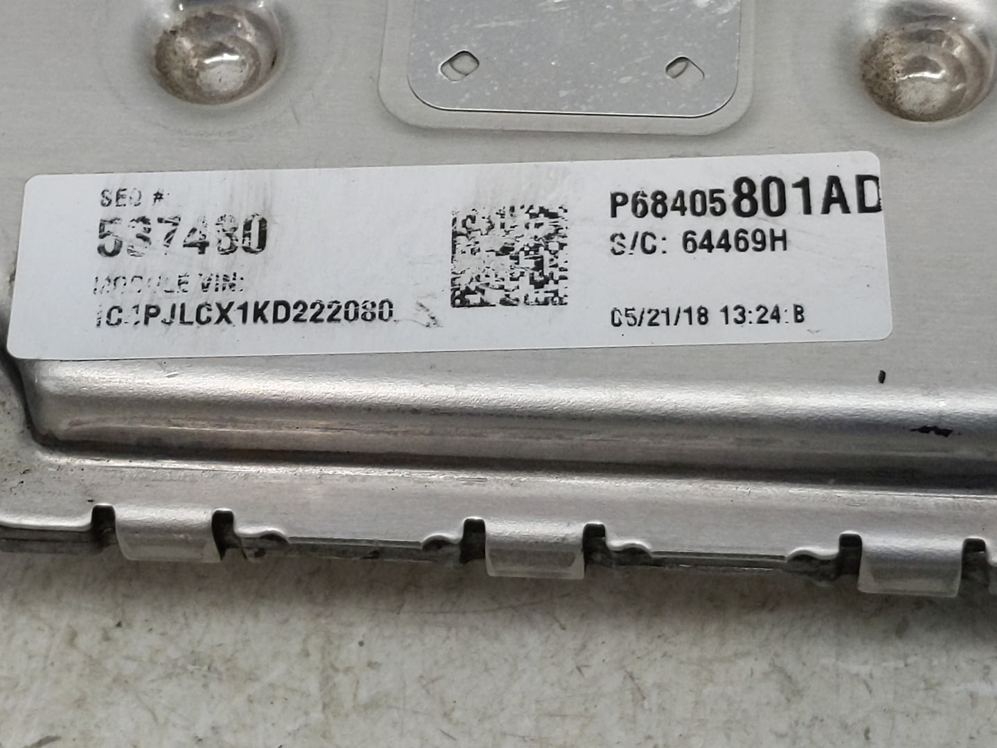 2019 Jeep Cherokee PCM Engine Control Computer ECU ECM PCU OEM P/N:68328875AA Fits OEM Used Auto Parts - Oemusedautoparts1.c