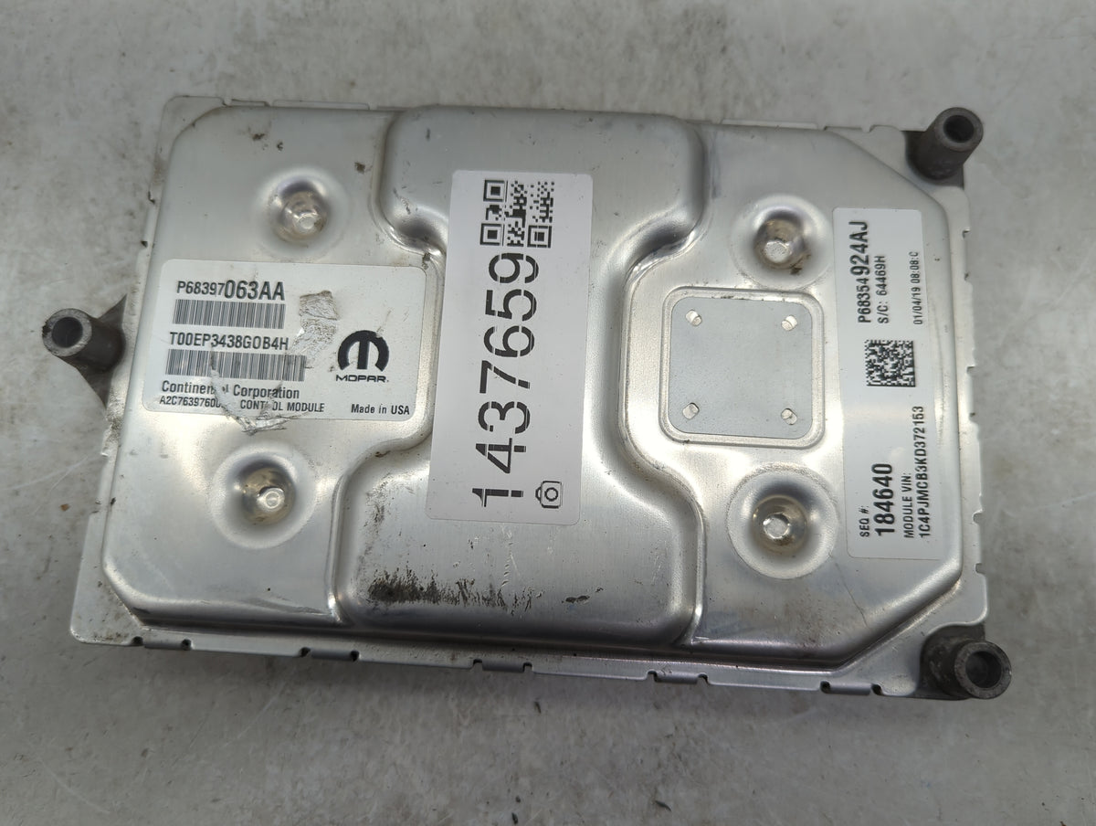 2019-2020 Jeep Cherokee PCM Engine Control Computer ECU ECM PCU OEM P/N:P68397063AA P68354924AJ Fits 2019 2020 OEM Used Auto