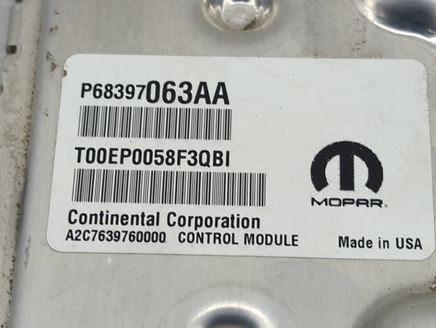 2019-2020 Jeep Cherokee PCM Engine Control Computer ECU ECM PCU OEM P/N:P68397063AA P68354900AE, A2C7639760000 Fits Fits 201