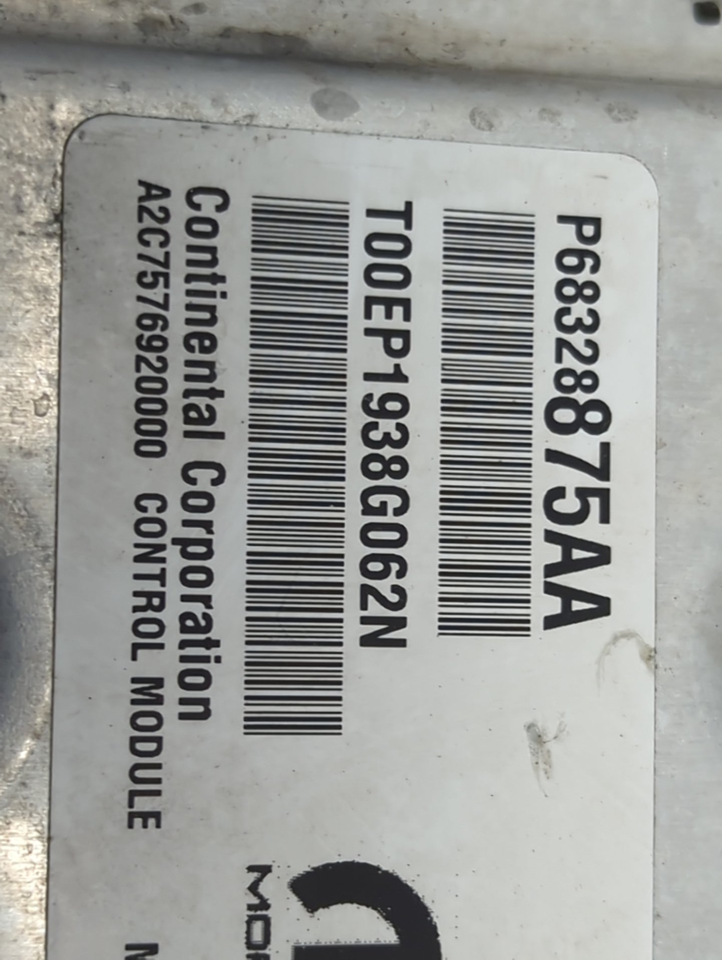 2019 Jeep Cherokee PCM Engine Control Computer ECU ECM PCU OEM P/N:P68328875AA T00EP1938G062N, A2C7576920000, A2C73312900 Fi