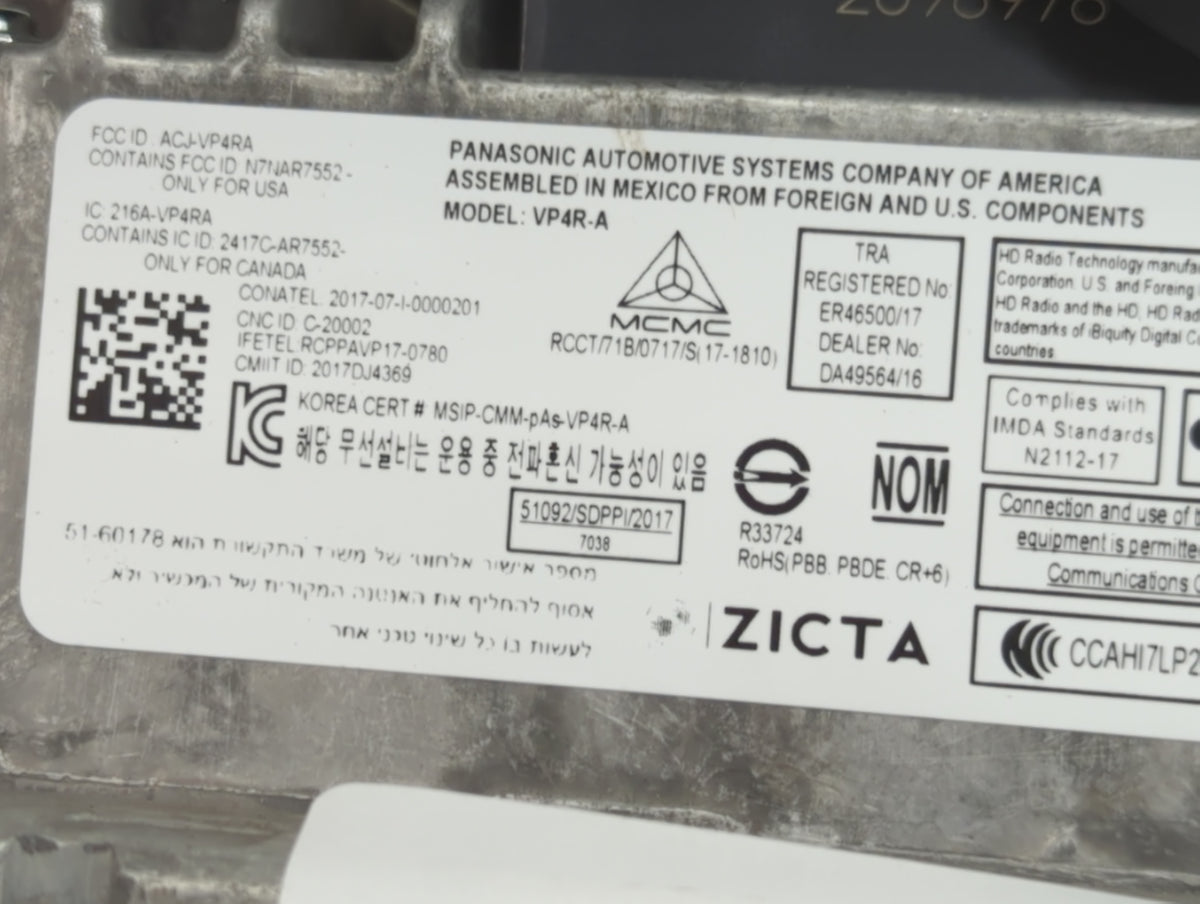 2019 Jeep Cherokee Information Radio Display Screen 1468534 - Oemusedautoparts1.com