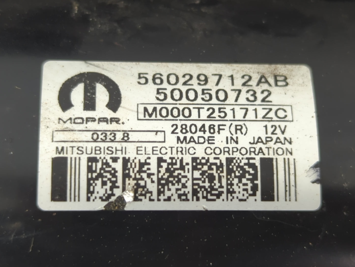 2019-2022 Jeep Cherokee Car Starter Motor Solenoid OEM P/N:56029712AB Fits Fits 2017 2018 2019 2020 2021 2022 OEM Used Auto 