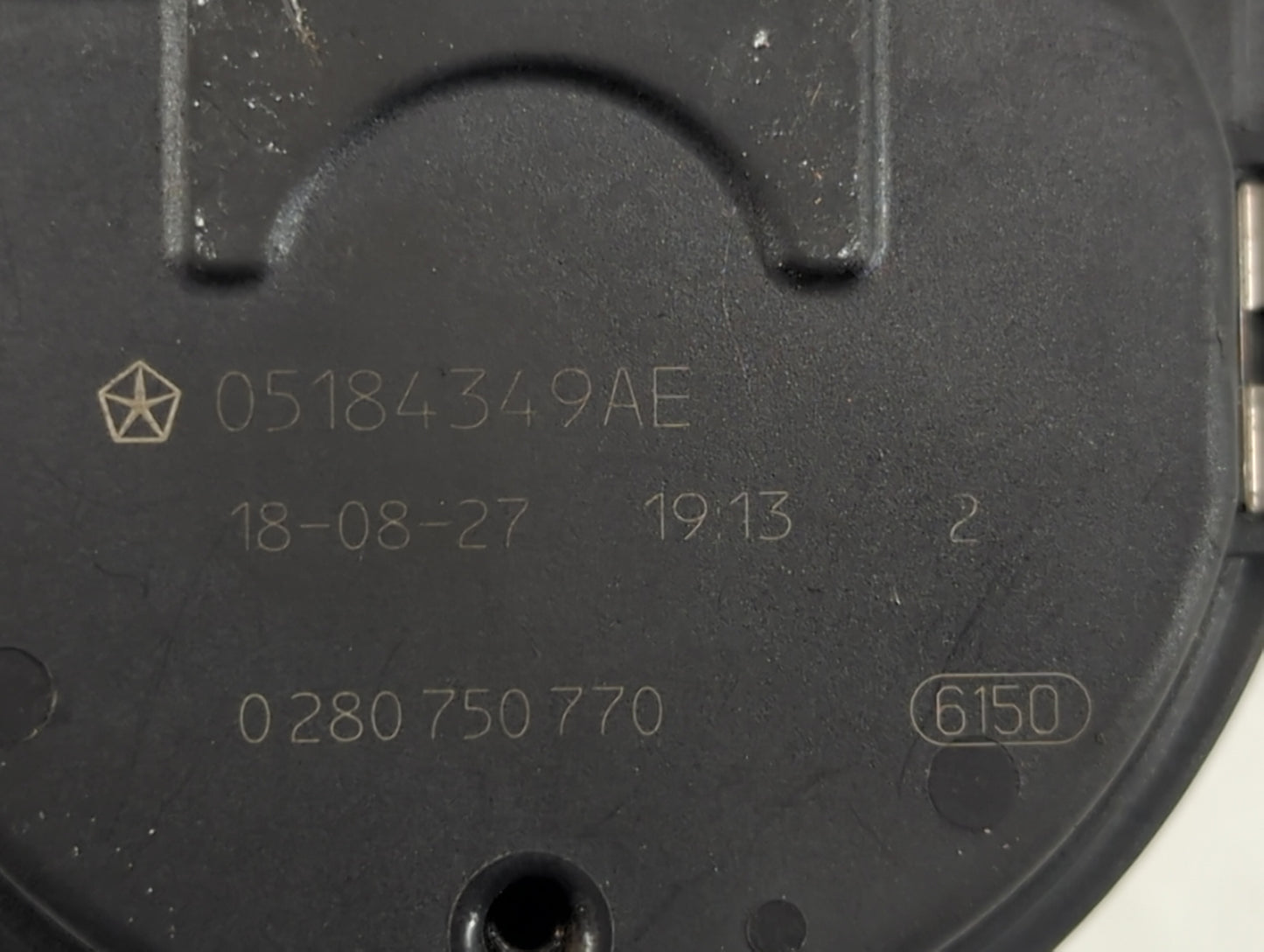 2014-2022 Jeep Cherokee Throttle Body P/N:05184349AE 0 280 750 770 Fits OEM Used Auto Parts - Oemusedautoparts1.com
