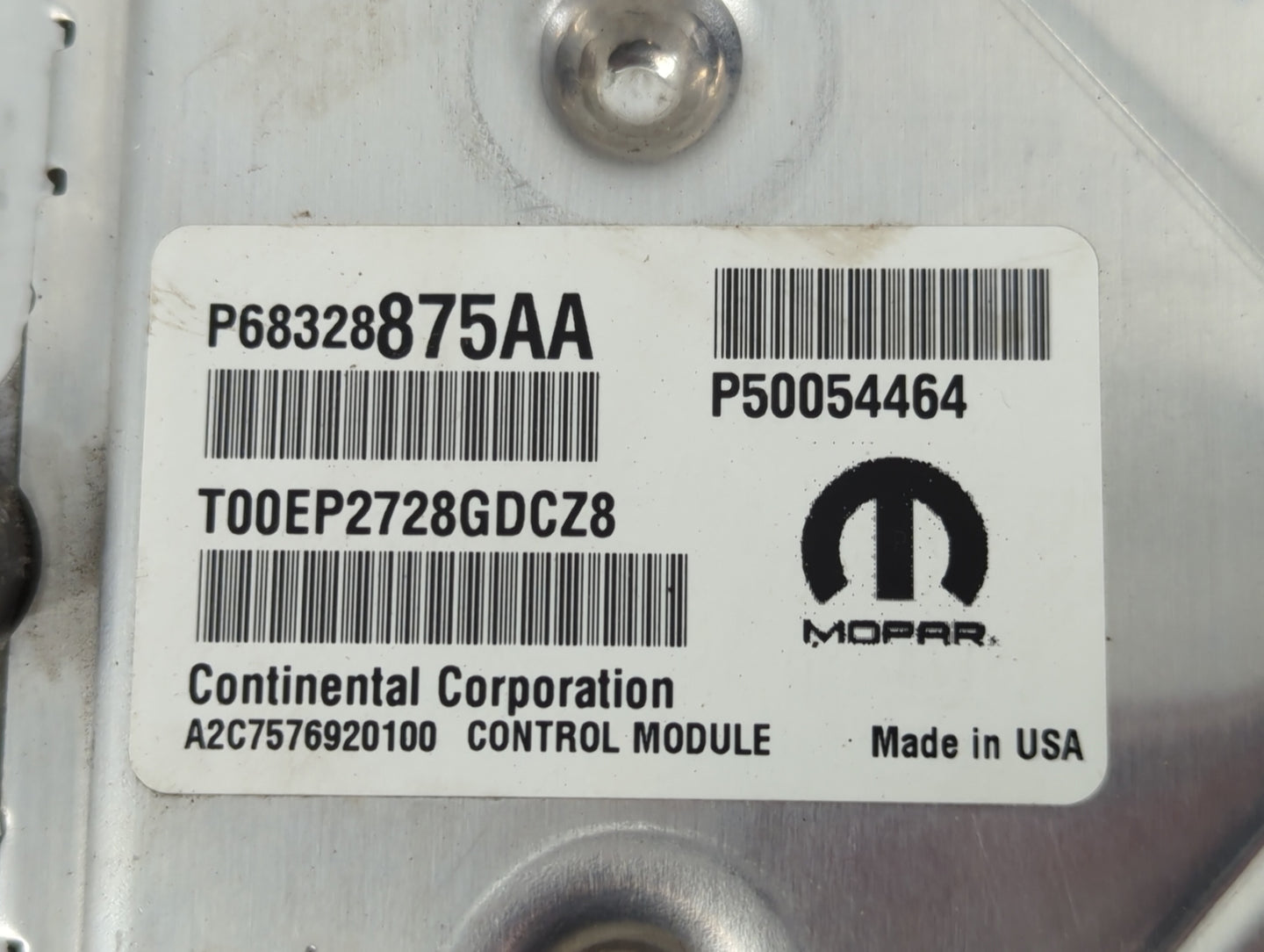 2019 Jeep Cherokee PCM Engine Control Computer ECU ECM PCU OEM P/N:P68328875AA Fits OEM Used Auto Parts - Oemusedautoparts1.