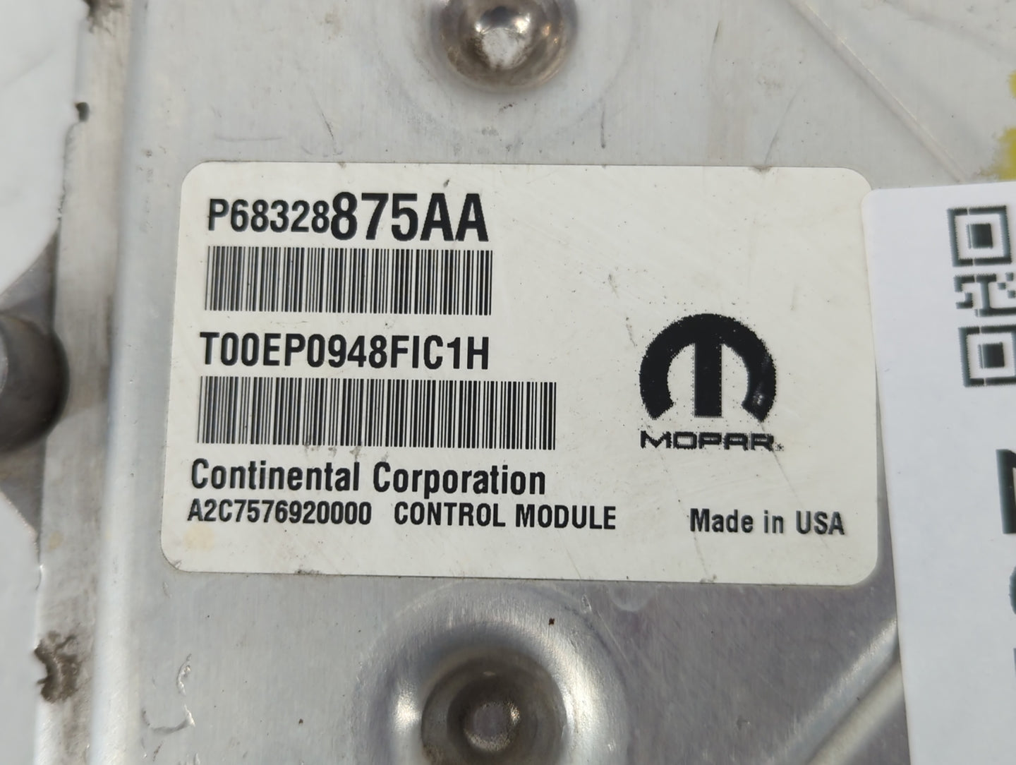 2019 Jeep Cherokee PCM Engine Control Computer ECU ECM PCU OEM P/N:P68405812AD P68328875AA Fits OEM Used Auto Parts - Oemuse