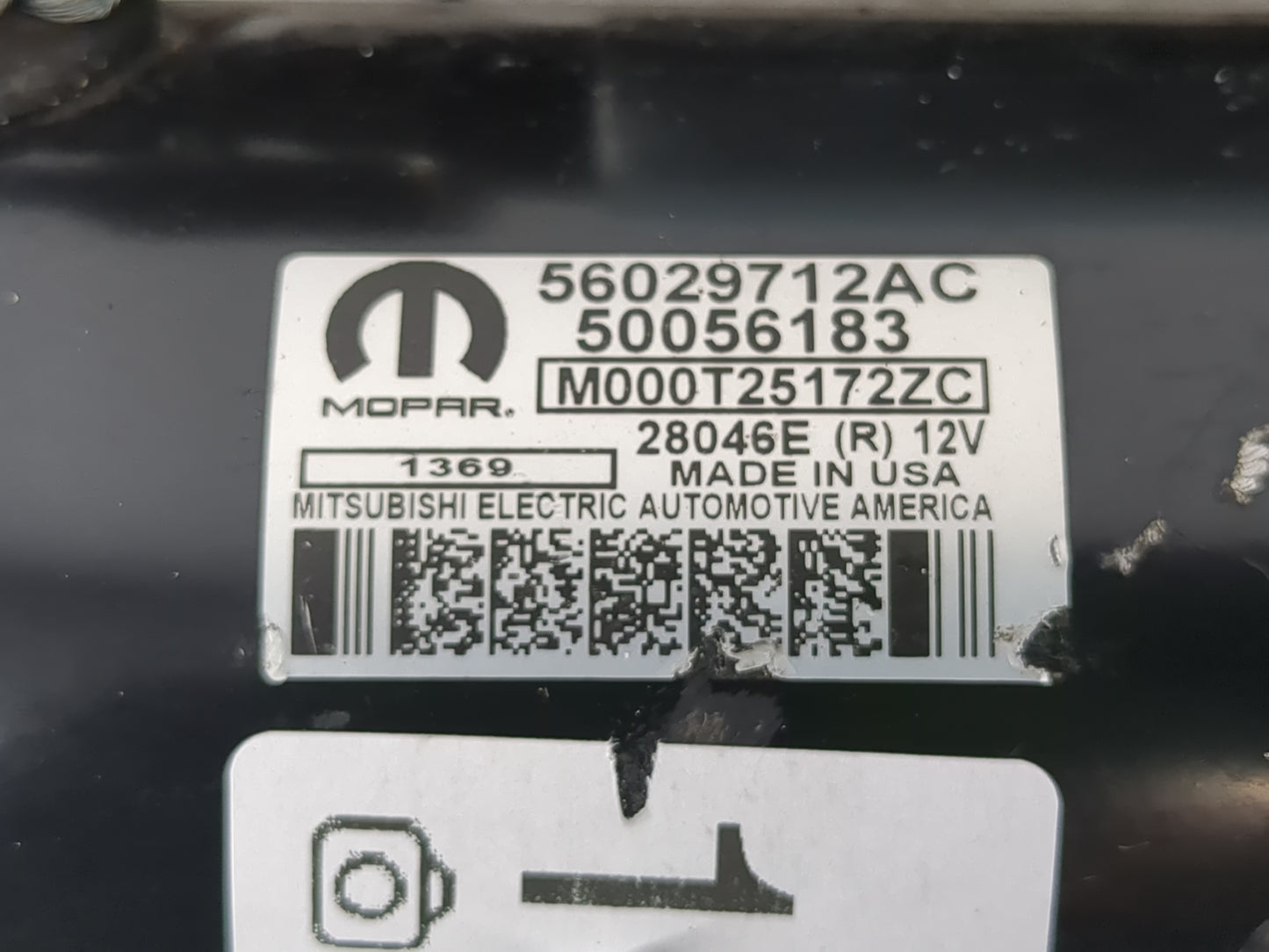 2017-2020 Jeep Compass Car Starter Motor Solenoid OEM P/N:56029712AC Fits Fits 2017 2018 2019 2020 2021 2022 OEM Used Auto P