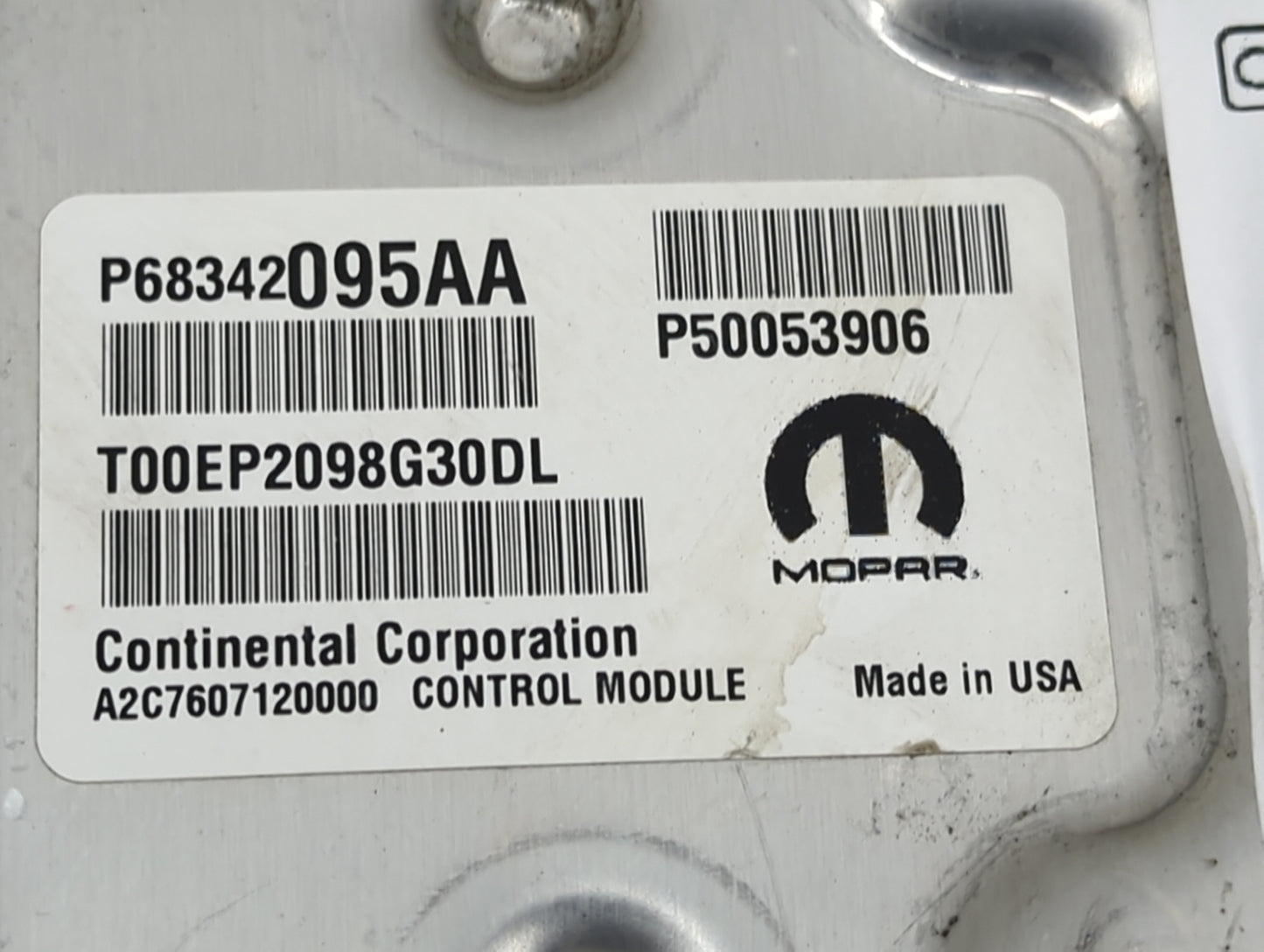 2019 Jeep Compass PCM Engine Control Computer ECU ECM PCU OEM P/N:P68444778AB 4604680, P68342095AA, P50053906, T00EP2098G30D