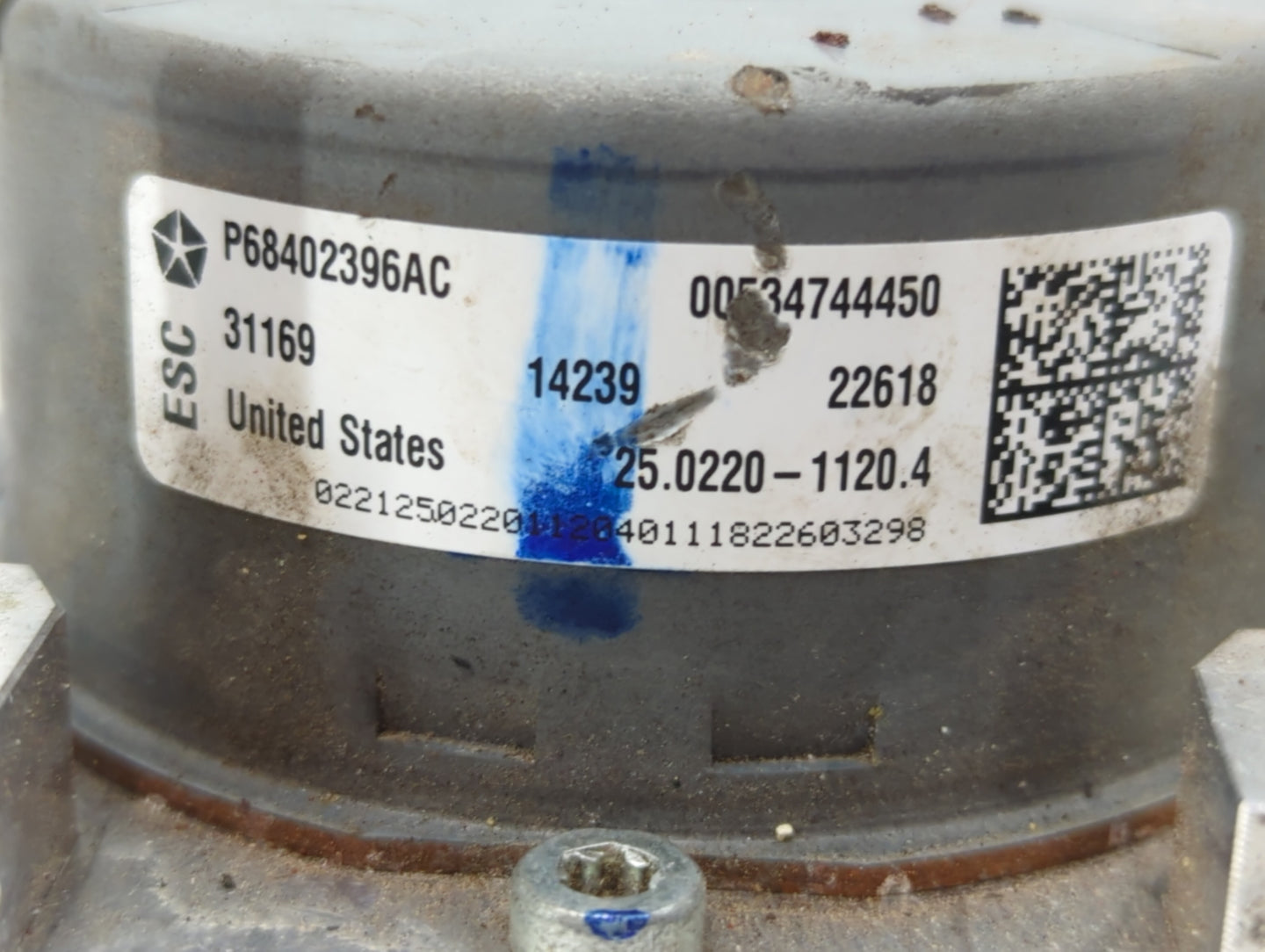 2019 Jeep Compass ABS Pump Control Module Replacement P/N:P68402396AC Fits OEM Used Auto Parts - Oemusedautoparts1.com