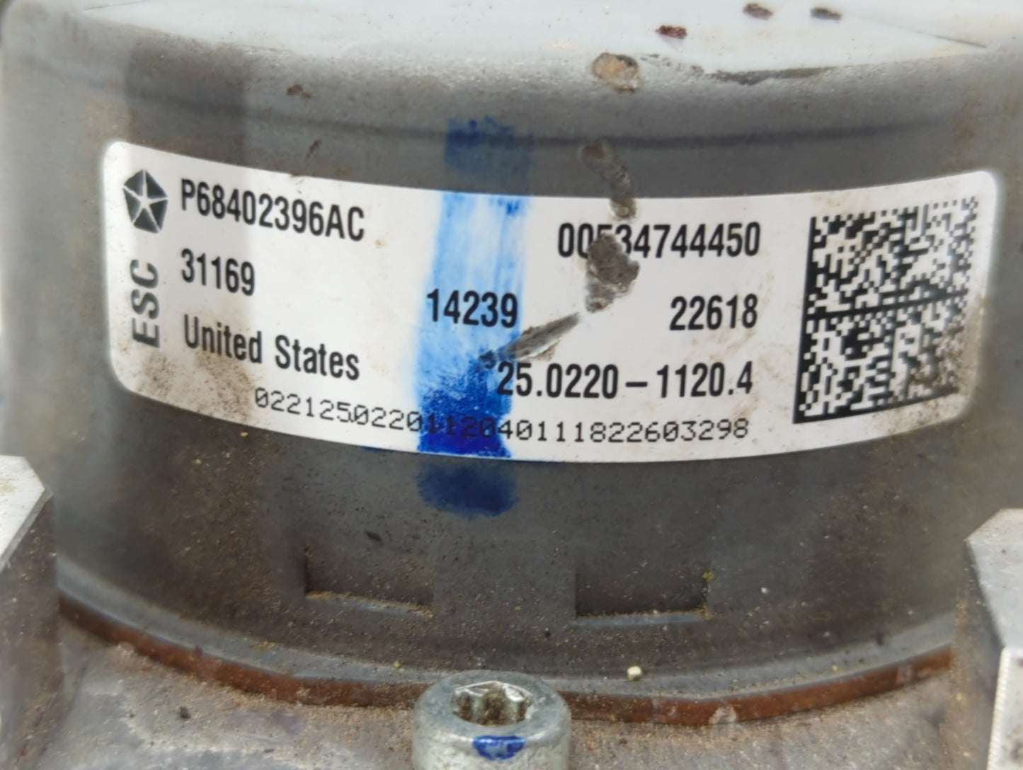 2019 Jeep Compass ABS Pump Control Module Replacement P/N:P68402396AC Fits OEM Used Auto Parts - Oemusedautoparts1.com