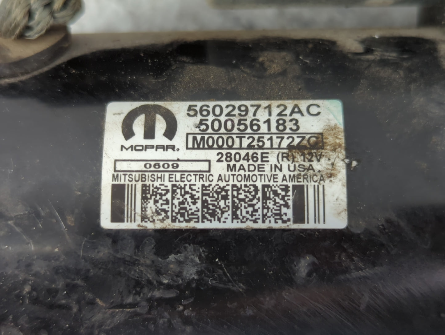 2017-2020 Jeep Compass Car Starter Motor Solenoid OEM P/N:50056183 56029712AC Fits OEM Used Auto Parts - Oemusedautoparts1.c