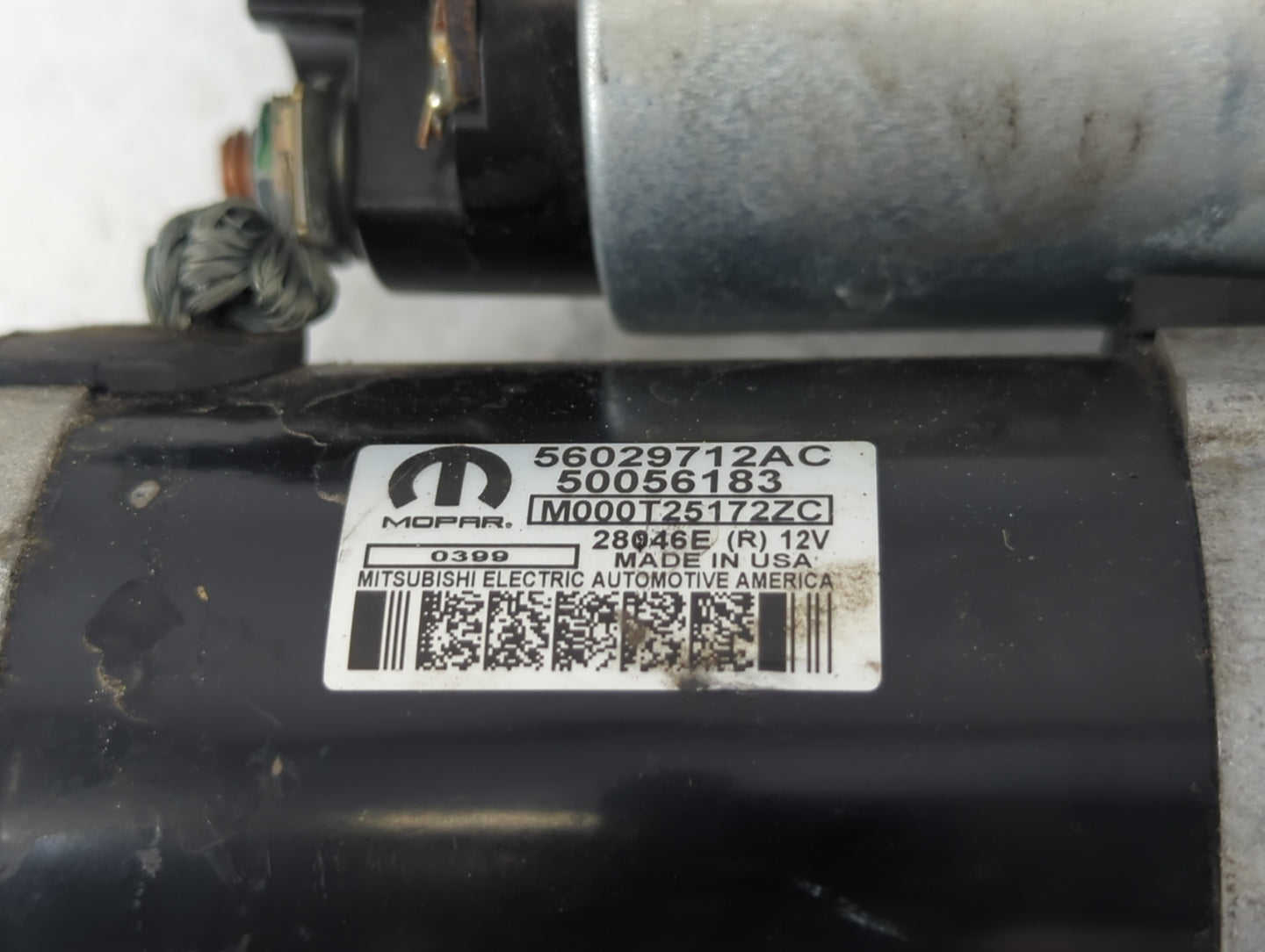 2017-2020 Jeep Compass Car Starter Motor Solenoid OEM P/N:50056183 56029712AC Fits Fits 2017 2018 2019 2020 2021 2022 OEM Us