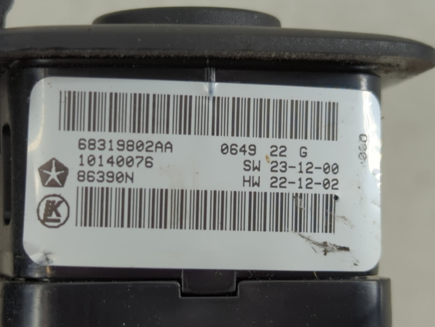 2016-2022 Jeep Grand Cherokee Master Power Window Switch Replacement Driver Side Left P/N:68319802AA Fits OEM Used Auto Part