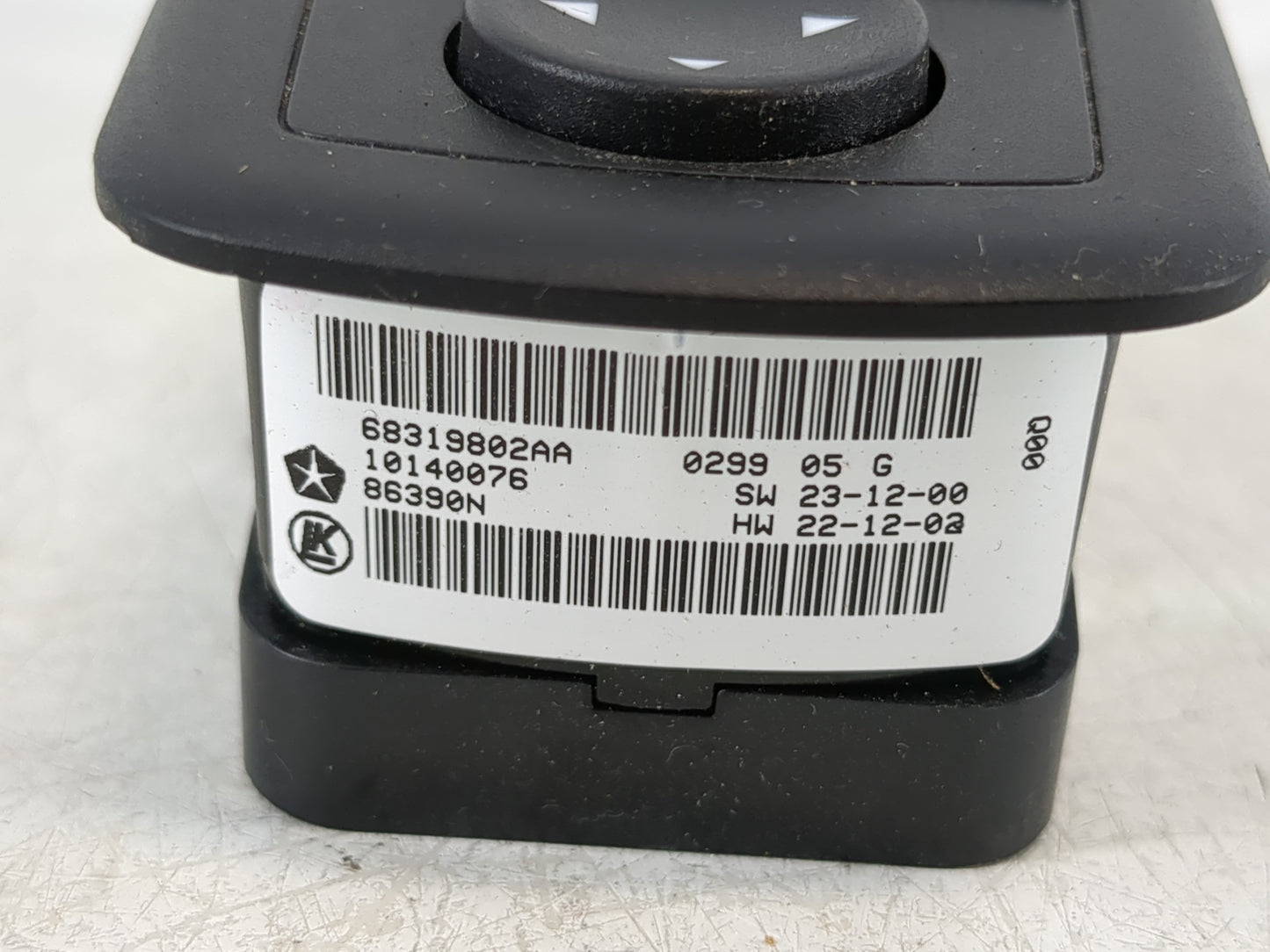 2016-2022 Jeep Grand Cherokee Master Power Window Switch Replacement Driver Side Left P/N:68319802AA Fits OEM Used Auto Part