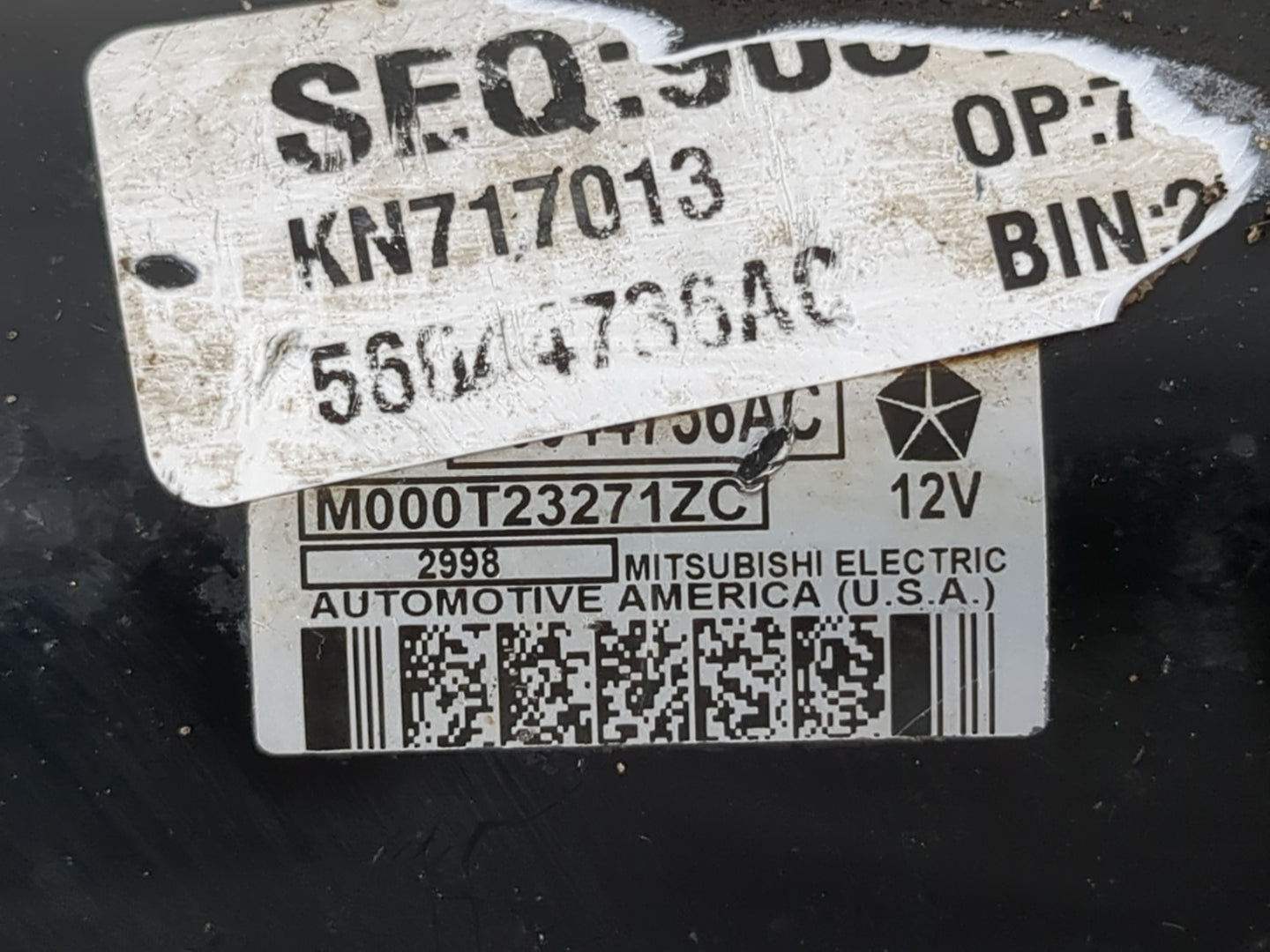 2016-2021 Jeep Grand Cherokee Car Starter Motor Solenoid OEM P/N:56044736AC M000T23271ZC Fits OEM Used Auto Parts - Oemuseda