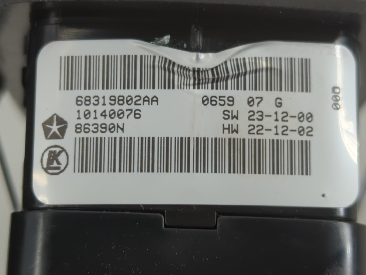 2016-2022 Jeep Grand Cherokee Master Power Window Switch Replacement Driver Side Left P/N:68319802AA Fits OEM Used Auto Part