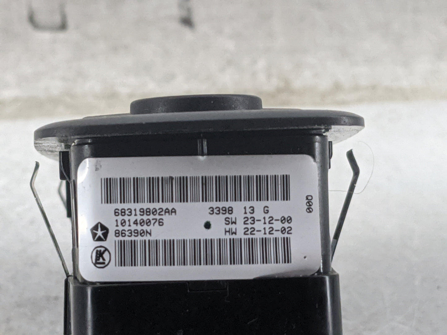 2016-2022 Jeep Grand Cherokee Master Power Window Switch Replacement Driver Side Left P/N:68319802AA 10140076 Fits OEM Used 
