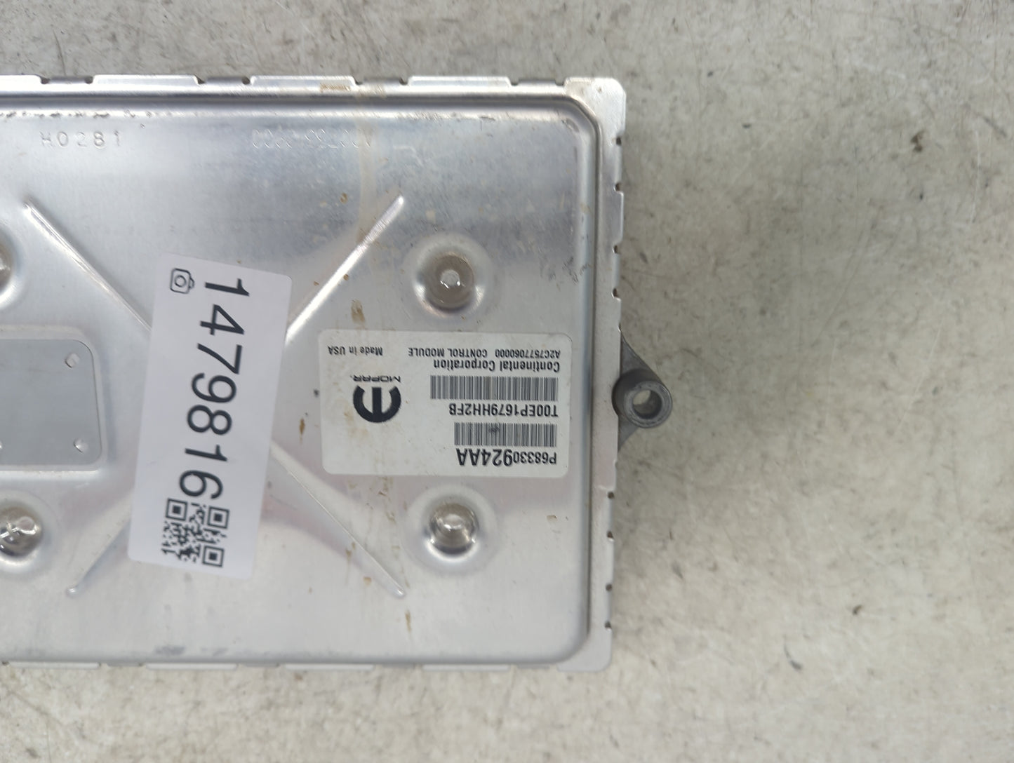 2018-2019 Jeep Grand Cherokee PCM Engine Control Computer ECU ECM PCU OEM P/N:P68330924AA T00EP1679HH2FB Fits Fits 2018 2019