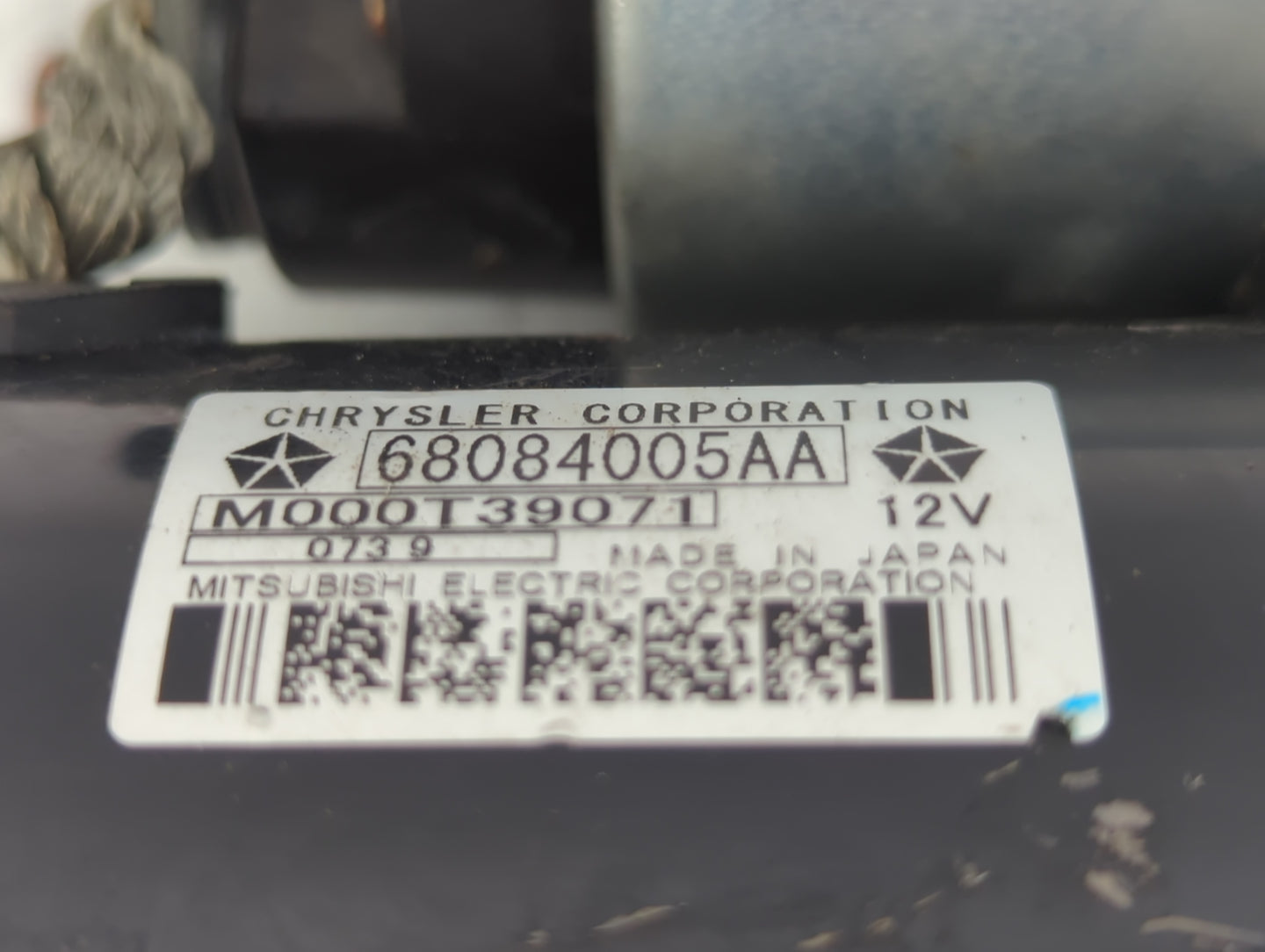 2015-2021 Jeep Renegade Car Starter Motor Solenoid OEM P/N:M000T39071 68084005AA Fits OEM Used Auto Parts - Oemusedautoparts