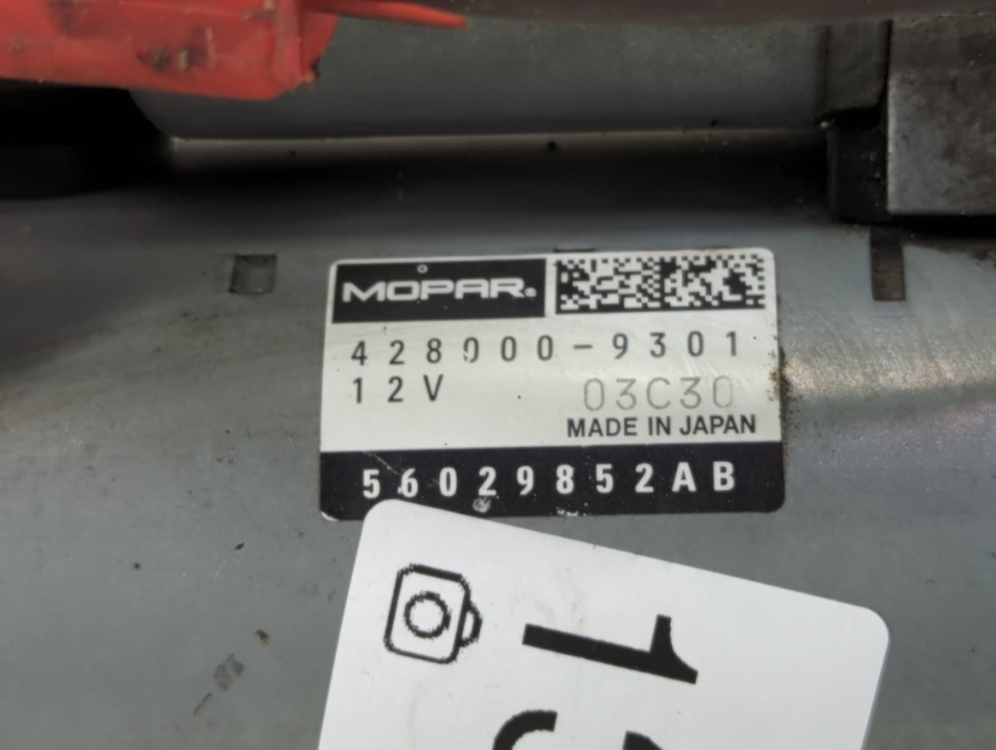 2012-2022 Jeep Wrangler Car Starter Motor Solenoid OEM P/N:56029852AB 428000-9301 Fits OEM Used Auto Parts - Oemusedautopart