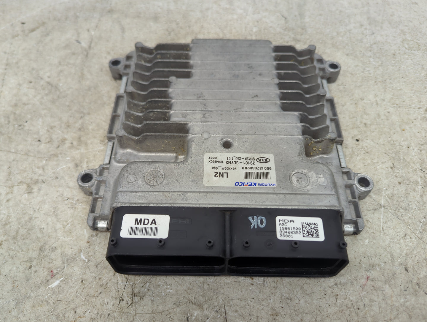 2017-2019 Kia Cadenza PCM Engine Control Computer ECU ECM PCU OEM P/N:39101-3LVN2 9001270302KB, SIM2K-260 Fits Fits 2017 201