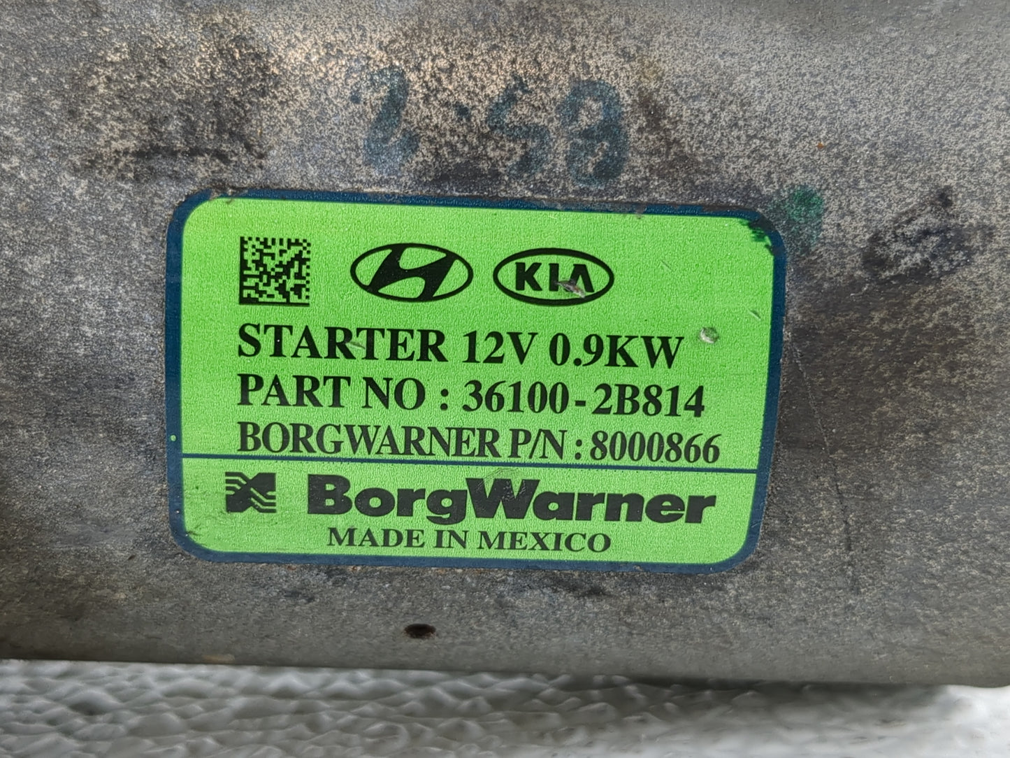 2017-2022 Kia Forte Car Starter Motor Solenoid OEM P/N:36100-2B814 Fits Fits 2017 2018 2019 2020 2021 2022 OEM Used Auto Par