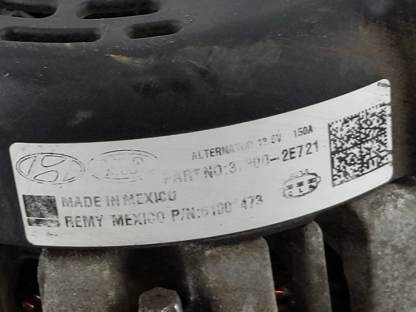 2017-2022 Kia Forte Alternator Replacement Generator Charging Assembly Engine OEM P/N:37300-2E721 Fits OEM Used Auto Parts -