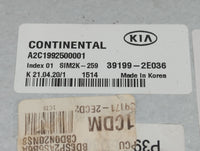 2019-2021 Kia Forte PCM Engine Control Computer ECU ECM PCU OEM P/N:39199-2E036 Fits Fits 2019 2020 2021 OEM Used Auto Parts