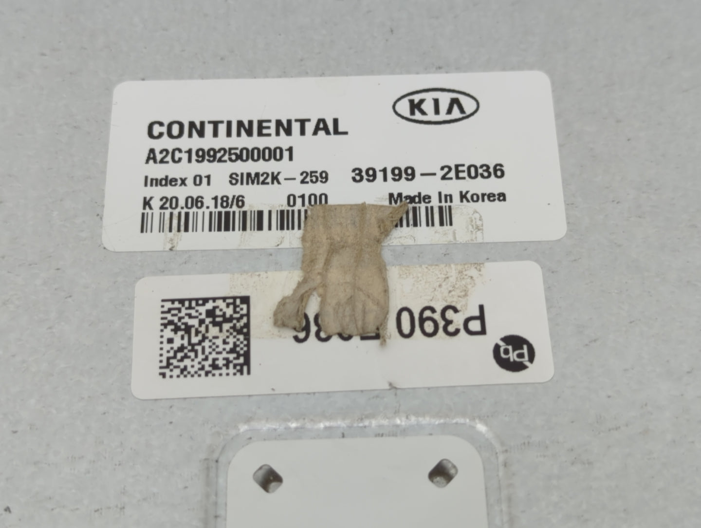2019-2021 Kia Forte PCM Engine Control Computer ECU ECM PCU OEM P/N:39199-2E036 Fits Fits 2019 2020 2021 OEM Used Auto Parts