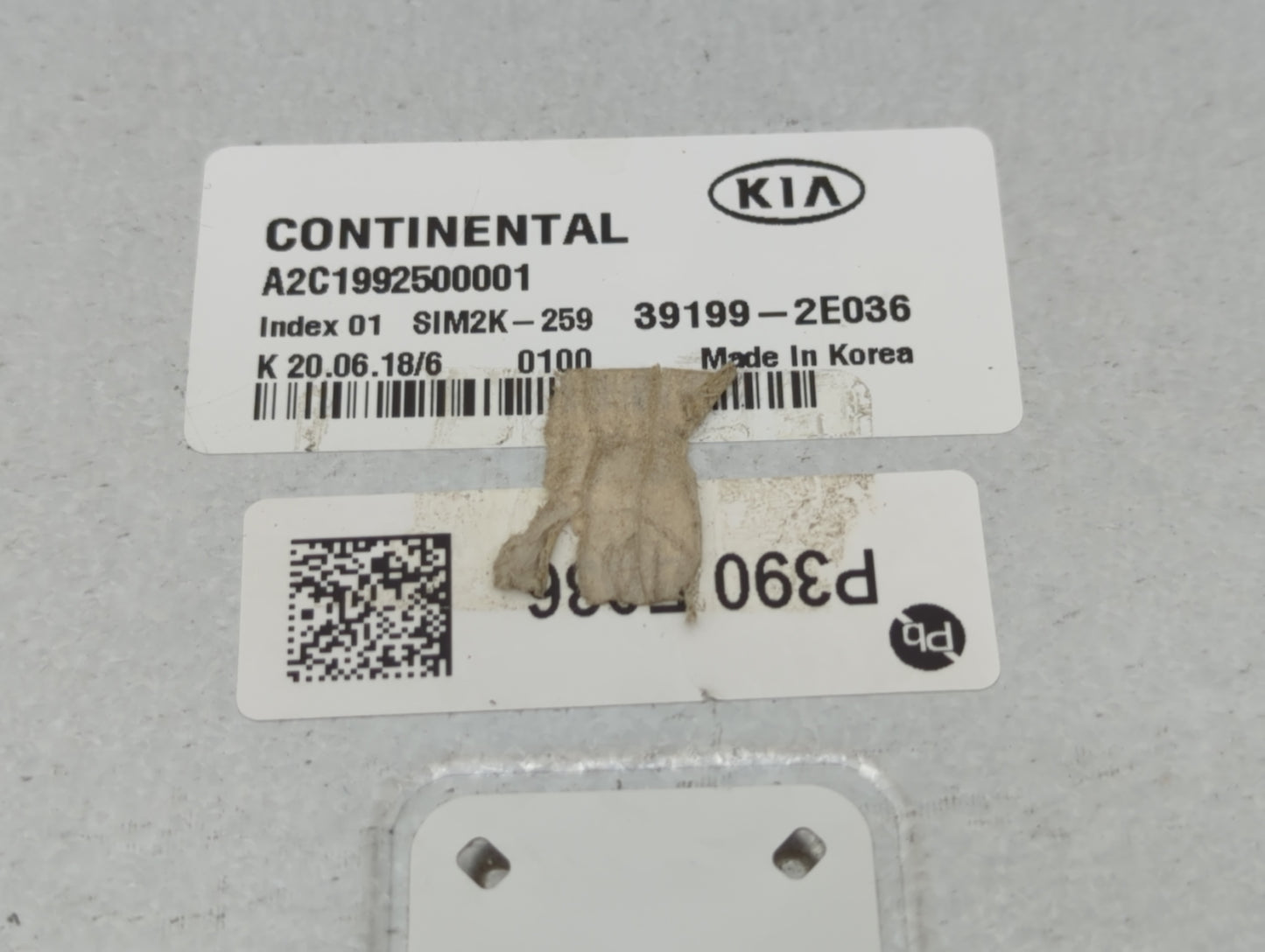2019-2021 Kia Forte PCM Engine Control Computer ECU ECM PCU OEM P/N:39199-2E036 Fits Fits 2019 2020 2021 OEM Used Auto Parts