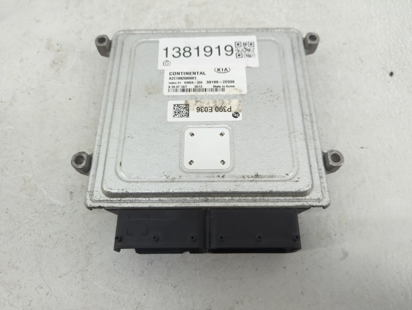 2019-2021 Kia Forte PCM Engine Control Computer ECU ECM PCU OEM P/N:39199-2E036 Fits Fits 2019 2020 2021 OEM Used Auto Parts