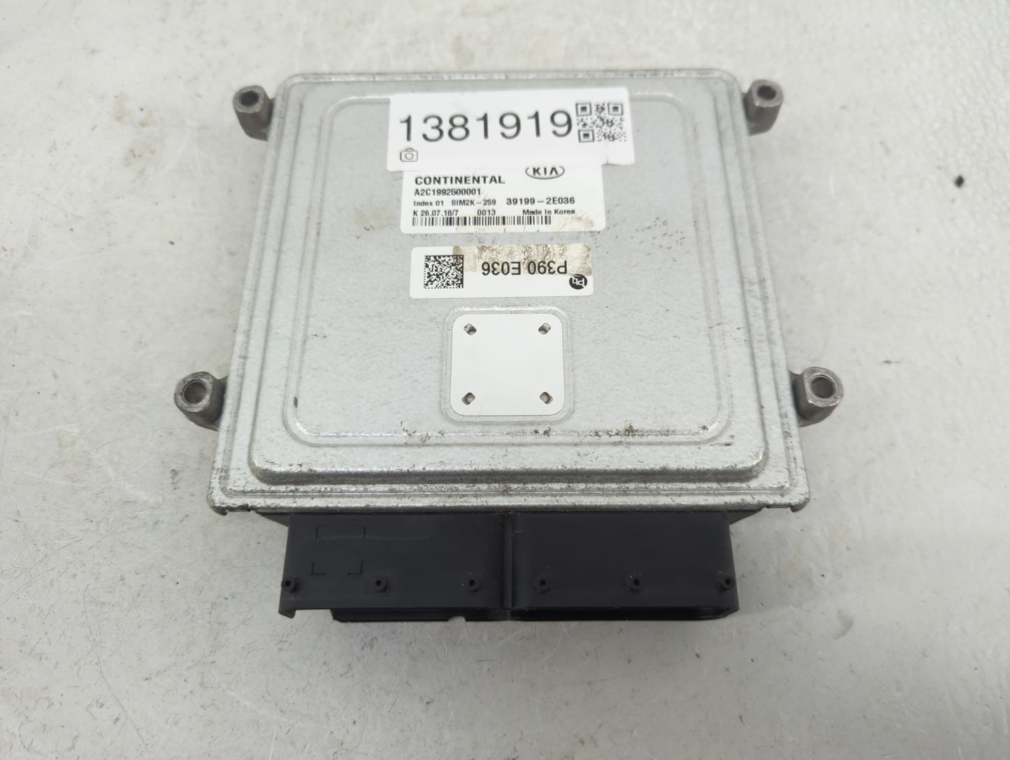 2019-2021 Kia Forte PCM Engine Control Computer ECU ECM PCU OEM P/N:39199-2E036 Fits Fits 2019 2020 2021 OEM Used Auto Parts