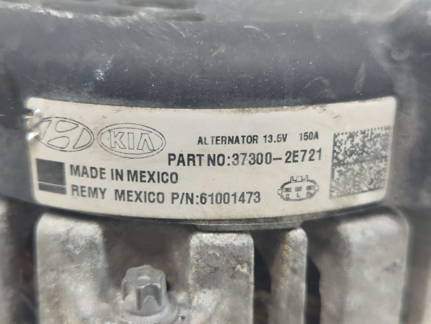 2017-2022 Kia Forte Alternator Replacement Generator Charging Assembly Engine OEM P/N:37300-2E721 Fits OEM Used Auto Parts -