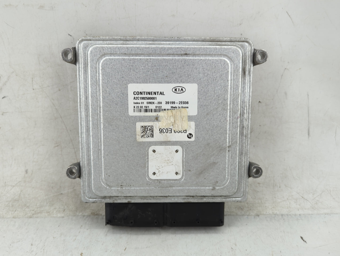 2019-2021 Kia Forte PCM Engine Control Computer ECU ECM PCU OEM P/N:39199-2E036 Fits Fits 2019 2020 2021 OEM Used Auto Parts