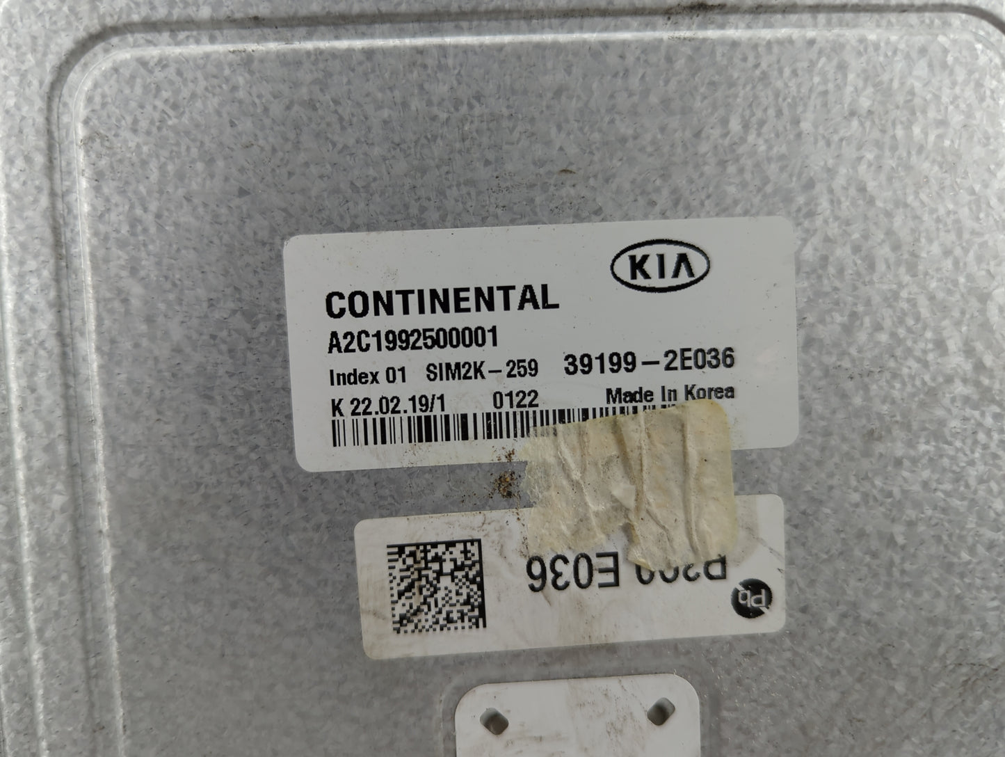 2019-2021 Kia Forte PCM Engine Control Computer ECU ECM PCU OEM P/N:39199-2E036 Fits Fits 2019 2020 2021 OEM Used Auto Parts