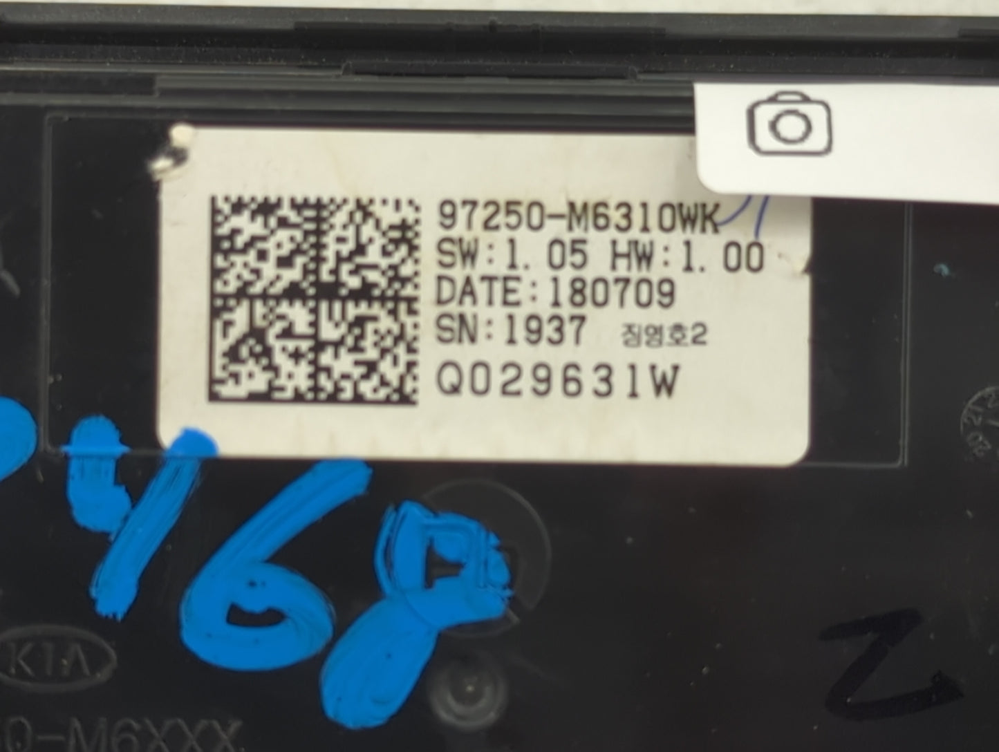 2019-2021 Kia Forte Climate Control Module Temperature AC/Heater Replacement P/N:97250-M6310WK 97250-M6XXX Fits OEM Used Aut