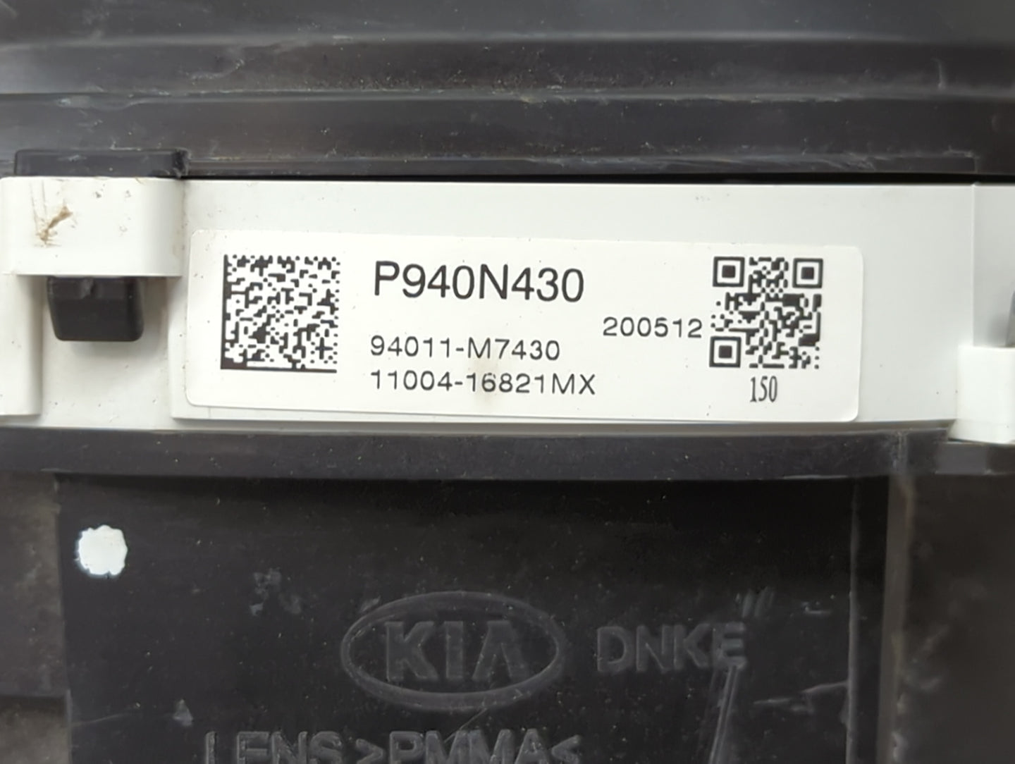 2019-2021 Kia Forte Instrument Cluster Speedometer Gauges P/N:P940N430 94011-M7430, 11004-16821MX Miles: Fits Fits 2019 2020