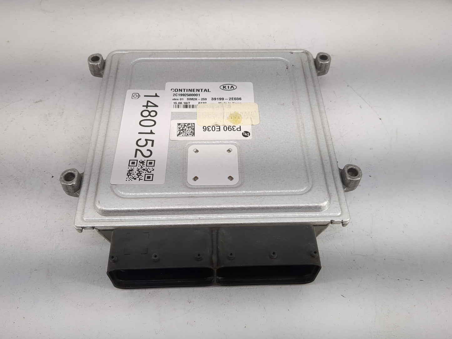 2019-2021 Kia Forte PCM Engine Control Computer ECU ECM PCU OEM P/N:39199-2E036 SIM2K-259, 2C1992500001 Fits Fits 2019 2020 