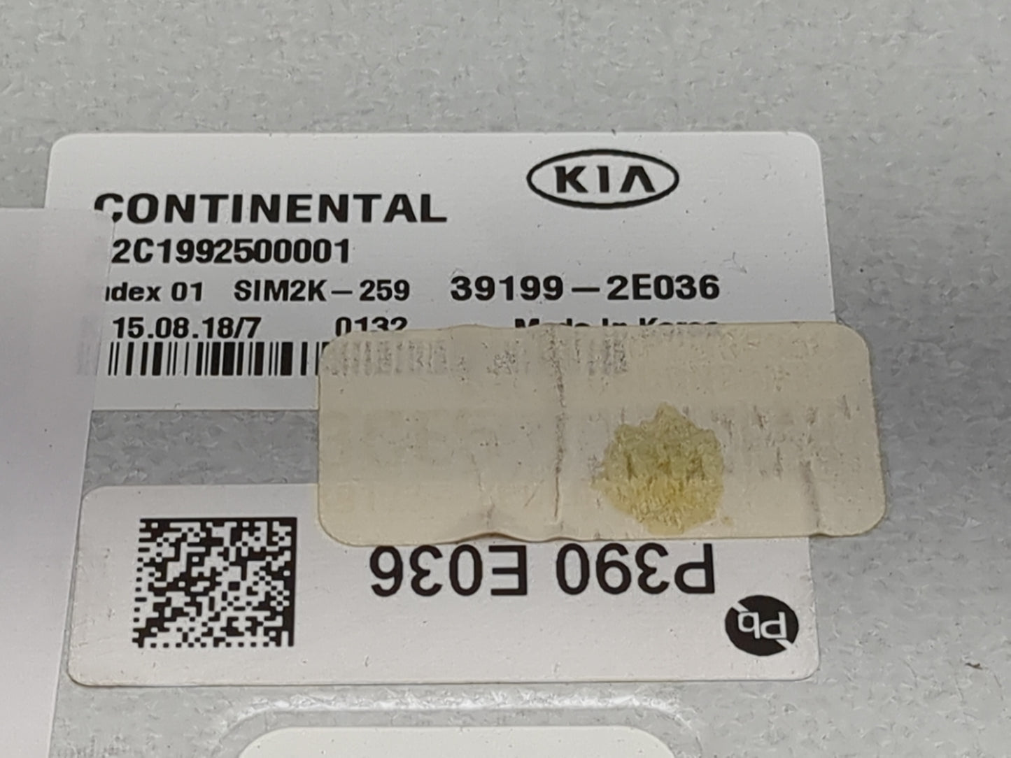 2019-2021 Kia Forte PCM Engine Control Computer ECU ECM PCU OEM P/N:39199-2E036 SIM2K-259, 2C1992500001 Fits Fits 2019 2020 