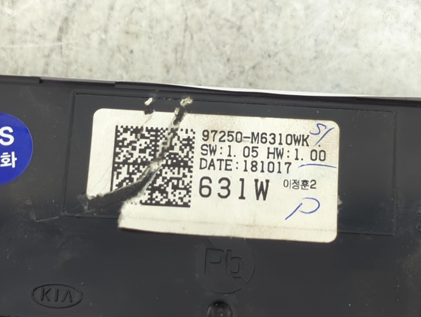 2019-2021 Kia Forte Climate Control Module Temperature AC/Heater Replacement P/N:97250-M6310WK Fits Fits 2019 2020 2021 OEM 