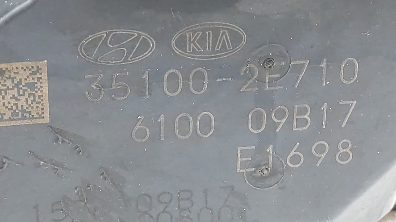 2019 Kia Forte Throttle Body P/N:35100-2E710 Fits OEM Used Auto Parts - Oemusedautoparts1.com