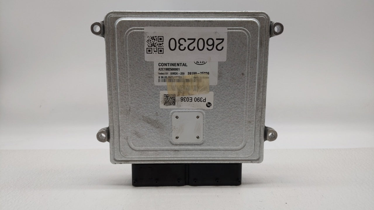 2019-2021 Kia Forte PCM Engine Control Computer ECU ECM PCU OEM P/N:39199-2E036 Fits Fits 2019 2020 2021 OEM Used Auto Parts